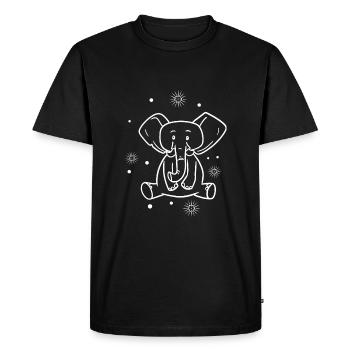 cute baby elephant - Men's Premium Organic T-Shirt - black - Front - Nico (187cm)