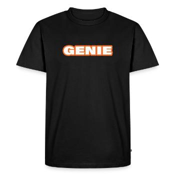 GÉNIE - T-shirt Premium bio Homme - noir - Devant - Nico (187cm)