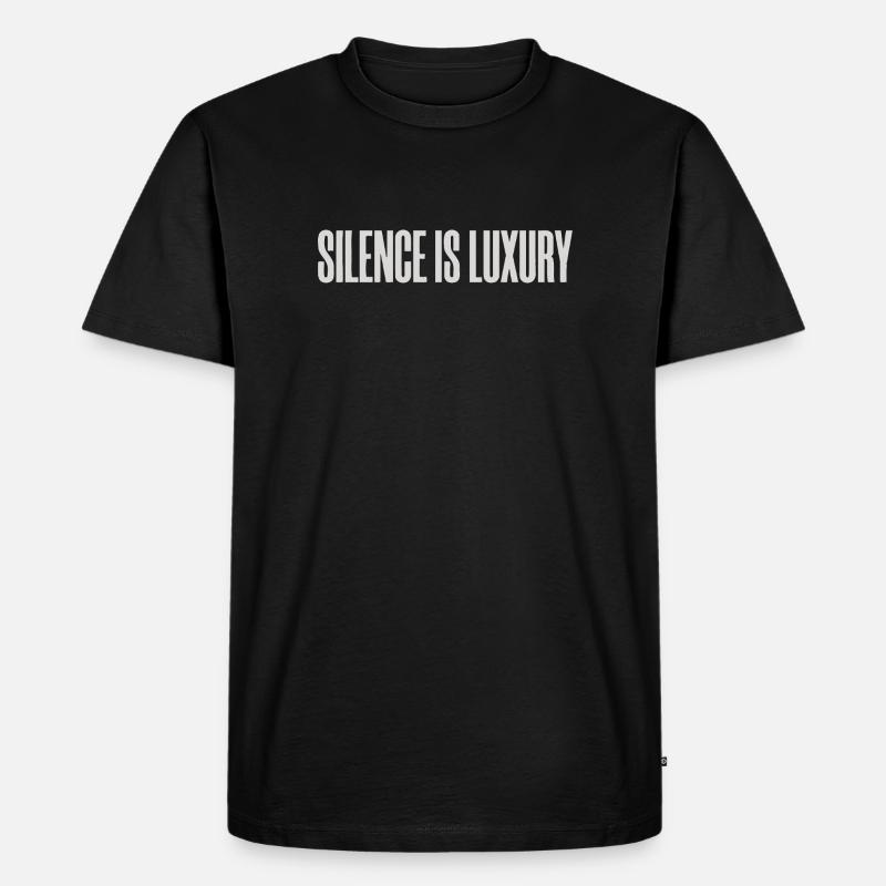 Minimalistisches Premium-Typografie-Design - Männer Premium Bio T-Shirt - Schwarz