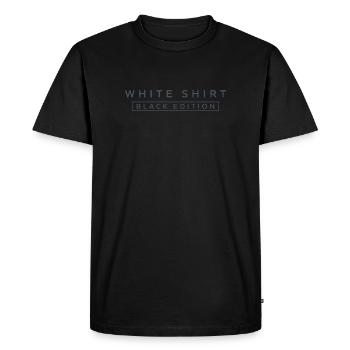 Chemise Blanche Édition Noire - T-shirt Premium bio Homme - noir - Devant - Nico (187cm)