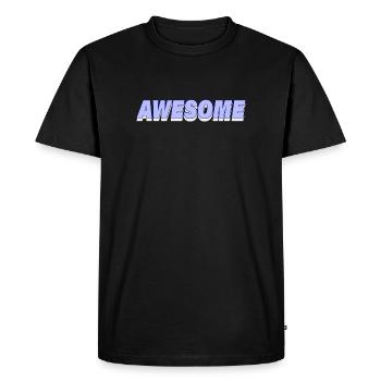 GÉNIAL - T-shirt Premium bio Homme - noir - Devant - Nico (187cm)