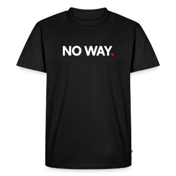NO WAY | Expression humour minimaliste - T-shirt Premium bio Homme - noir - Devant - Nico (187cm)