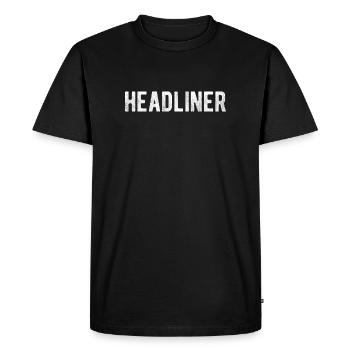 Logo de la tête d’affiche - T-shirt Premium bio Homme - noir - Devant - Nico (187cm)