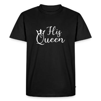 his queen - Men's Premium Organic T-Shirt - black - Front - Nico (187cm)