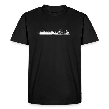 Trail Compass Woods - Men's Premium Organic T-Shirt - black - Front - Nico (187cm)