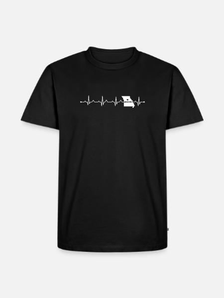 Missouri State Map Camo Silhouette Design - Men's Premium Organic T-Shirt - black