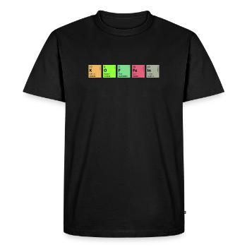 Chimie caféine - T-shirt Premium bio Homme - noir - Devant - Nico (187cm)