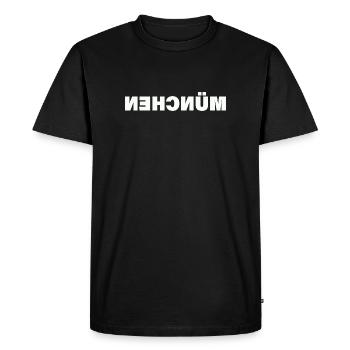 Munich - Men's Premium Organic T-Shirt - black - Front - Nico (187cm)