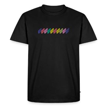 Cassette audio - T-shirt Premium bio Homme - noir - Devant - Nico (187cm)