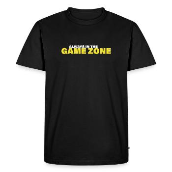 GAME ZONE - Men's Premium Organic T-Shirt - black - Front - Nico (187cm)