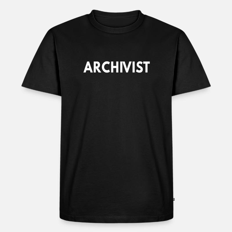 Archivar - Männer Premium Bio T-Shirt - Schwarz
