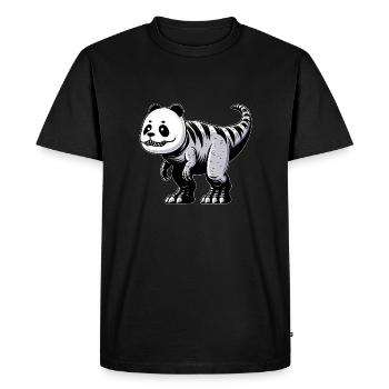 T-Rex Panda Fusion : un design de créature fabuleux - T-shirt Premium bio Homme - noir - Devant - Nico (187cm)