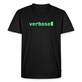 Feeling Verbose | Developer mood - Men's Premium Organic T-Shirt - black - Front - Nico (187cm)
