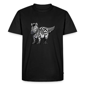 Brontosaure Zebra Fusion : Fantastique - T-shirt Premium bio Homme - noir - Devant - Nico (187cm)