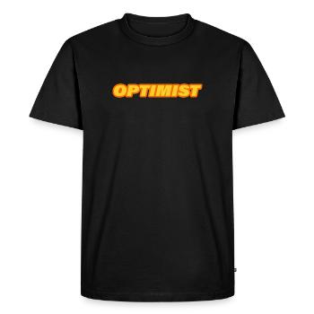 OPTIMIST - Männer Premium Bio T-Shirt - Schwarz - Vorne - Nico (187cm)
