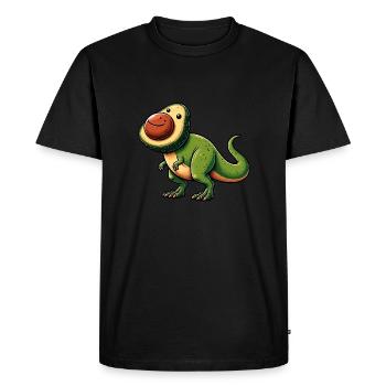 Dino T-Rex Avocado Mythical Creature - Men's Premium Organic T-Shirt - black - Front - Nico (187cm)