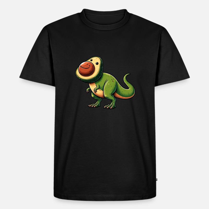 Dino T-Rex Avocado Mythical Creature - Men's Premium Organic T-Shirt - black