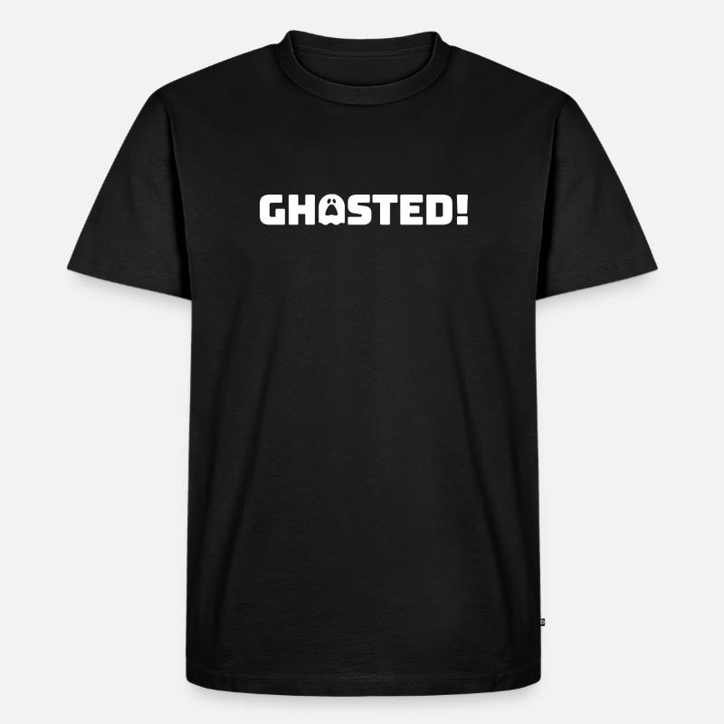 Ghosted2_White - Männer Premium Bio T-Shirt - Schwarz