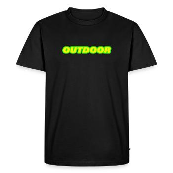 Outdoor - Men's Premium Organic T-Shirt - black - Front - Nico (187cm)