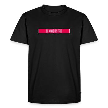 Sois gentil, c’est une déclaration de gentillesse gratuite qui dit - T-shirt Premium bio Homme - noir - Devant - Nico (187cm)