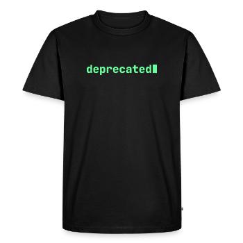 Feeling Deprecated | Developer mood - Men's Premium Organic T-Shirt - black - Front - Nico (187cm)