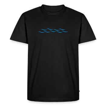 Ondes - T-shirt Premium bio Homme - noir - Devant - Nico (187cm)
