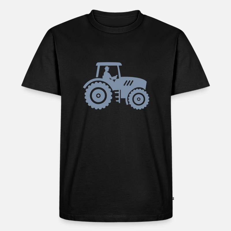Traktor - Männer Premium Bio T-Shirt - Schwarz