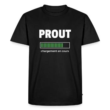 prout chargement en cours - T-shirt Premium bio Homme - noir - Devant - Nico (187cm)