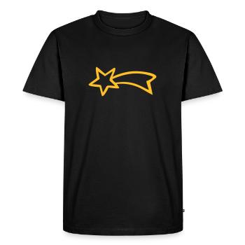 star - Men's Premium Organic T-Shirt - black - Front - Nico (187cm)