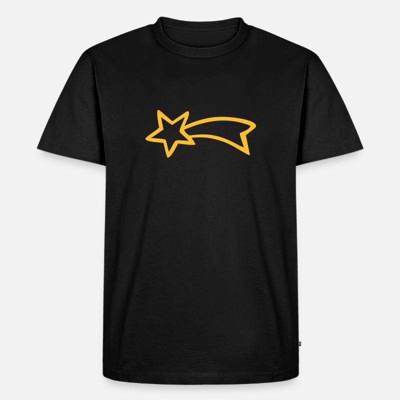 Sternschnuppe - Männer Premium Bio T-Shirt - Schwarz