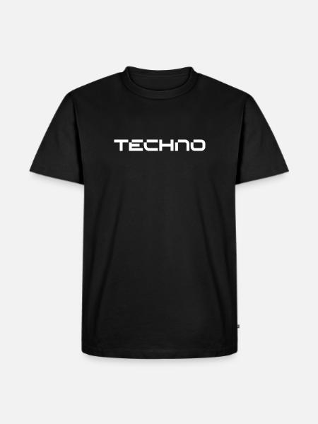 techno futuristic logo - Men's Premium Organic T-Shirt - black