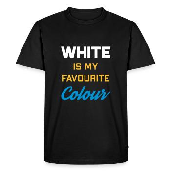 White is my favorite color - Men's Premium Organic T-Shirt - black - Front - Nico (187cm)