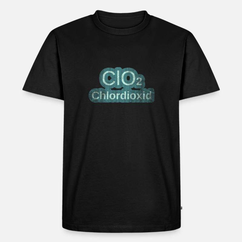 chlordioxid - Männer Premium Bio T-Shirt - Schwarz