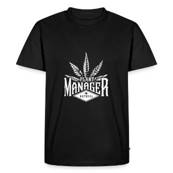 Manager - Men's Premium Organic T-Shirt - black - Front - Nico (187cm)
