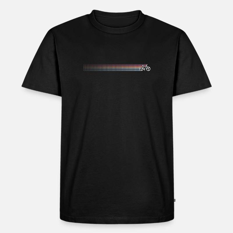 Gradient Barcode Sonnenuntergang - Männer Premium Bio T-Shirt - Schwarz
