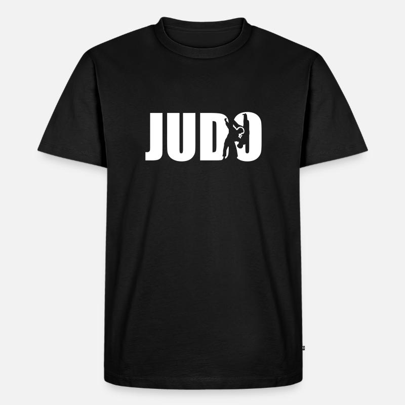 Judo - Männer Premium Bio T-Shirt - Schwarz