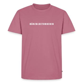 Härzblueturnerin Kanton Uri Schweiz - Männer Premium Bio T-Shirt - Mauve - Vorne - Nico (187cm)