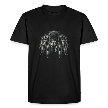 Grande tarentule poilue Tarentule - T-shirt Premium bio Homme - noir - Devant - Nico (187cm)