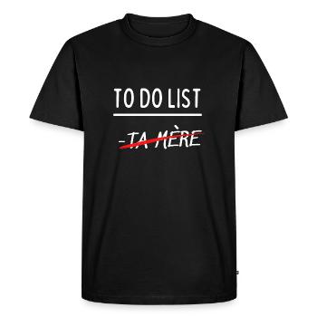 to do list - T-shirt Premium bio Homme - noir - Devant - Nico (187cm)
