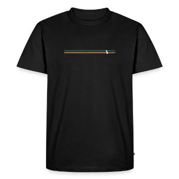 Silhouette de lapin rayé - T-shirt Premium bio Homme - noir - Devant - Nico (187cm)