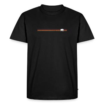 Retro elephant - Men's Premium Organic T-Shirt - black - Front - Nico (187cm)