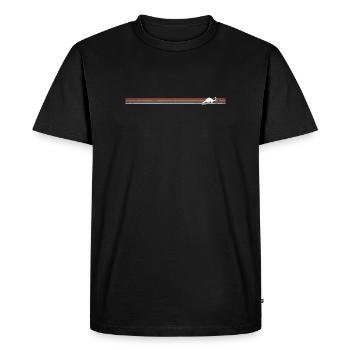 Brontosaure rétro - T-shirt Premium bio Homme - noir - Devant - Nico (187cm)