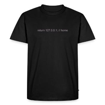 Programmer Nerd IT Joke Developer Home - Men's Premium Organic T-Shirt - black - Front - Nico (187cm)