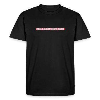 Rendre le racisme répréhensible - T-shirt Premium bio Homme - noir - Devant - Nico (187cm)