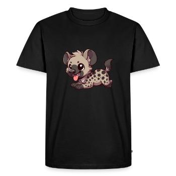 Conception de bande dessinée de bande dessinée de hyène mignonne - T-shirt Premium bio Homme - noir - Devant - Nico (187cm)