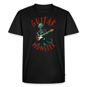 Monstre de guitare | Guitare, monstre, images amusantes - T-shirt Premium bio Homme - noir - Devant - Nico (187cm)