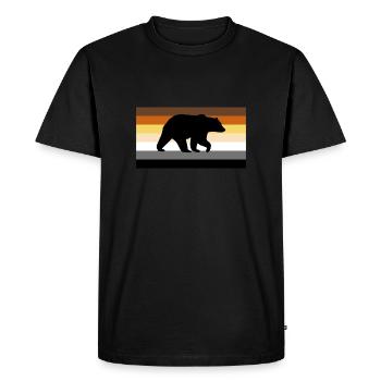 Drapeau de l’ours gay avec des hommes ours Chemise de la fierté des ours - T-shirt Premium bio Homme - noir - Devant - Nico (187cm)