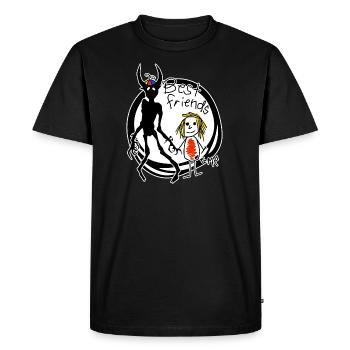 Demons at my side - Men's Premium Organic T-Shirt - black - Front - Nico (187cm)
