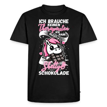 Drôle de cheval disant thérapeute Shetty Pony - T-shirt Premium bio Homme - noir - Devant - Nico (187cm)
