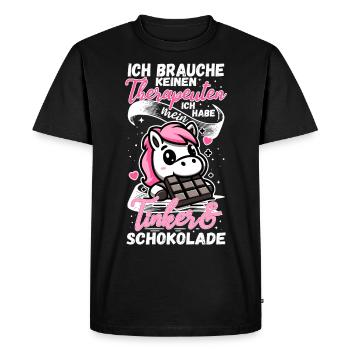 Drôle de cheval disant thérapeute Tinker Pony - T-shirt Premium bio Homme - noir - Devant - Nico (187cm)